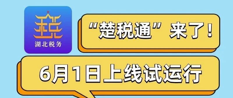 焦点>省税务局公众号精选文章>湖北>今天上线试运行l"楚税通"来了!